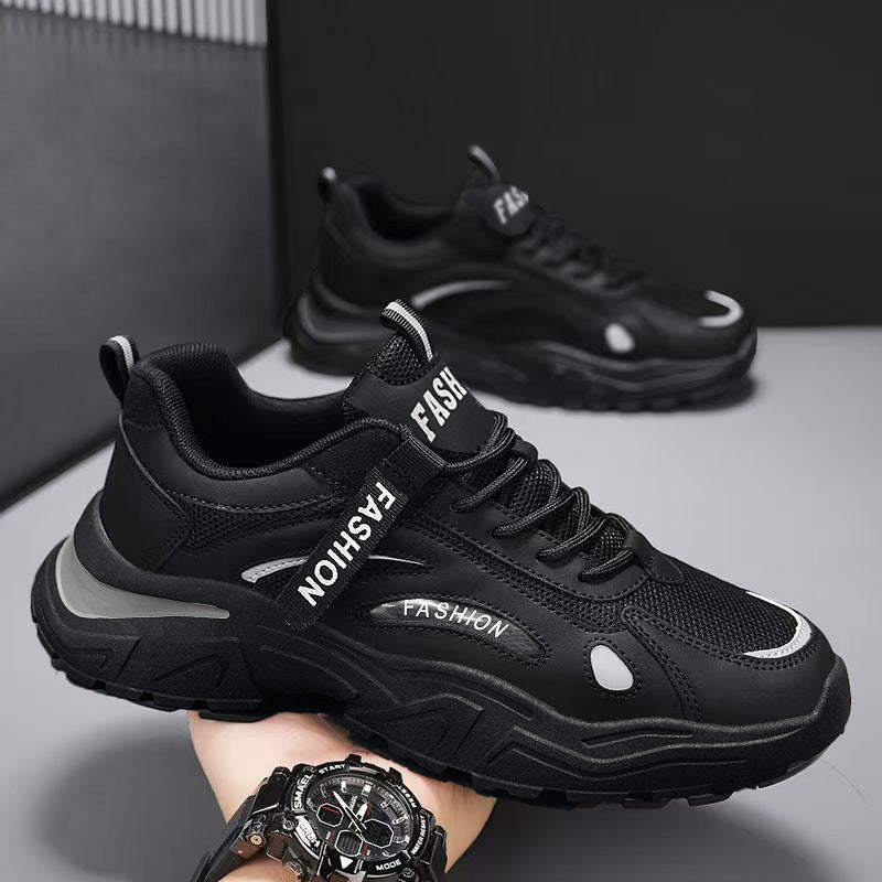 Men's shoes 2026 new spring mesh breathable casual white sneakers men's anti-slip athletic student dad shoes trendy footwear