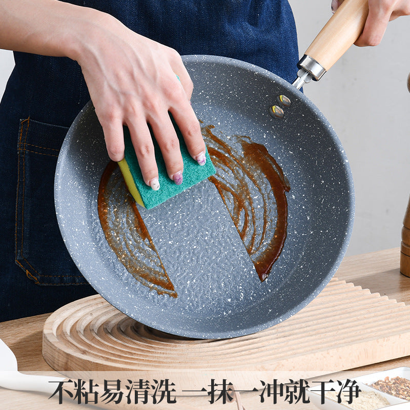 new arrival marble pattern pan for homekorean style frying pan multi-function non-stick boiler stove neutral wholesale