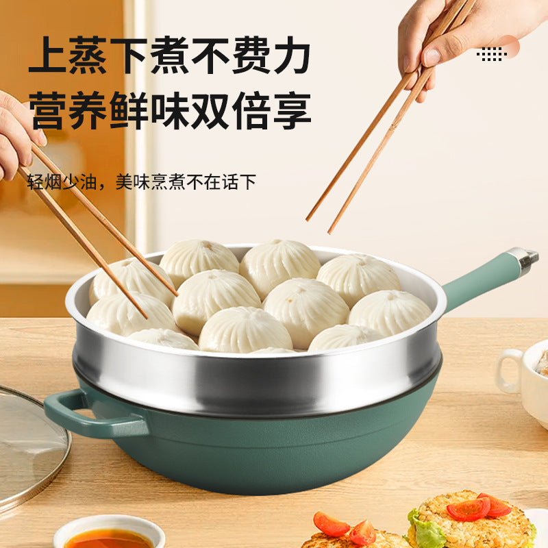 Personalized oem for homemedical stone non-stick cooking pot die-cast milk pot food supplement pot kitchen neutral cooking pot wholesale