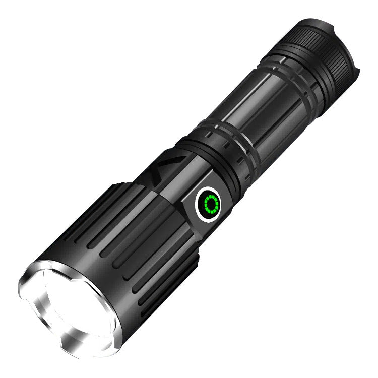 Internet celebrity small steel cannon strong light flashlight charging bright, portable multi-function white laser led work lighting flashlight