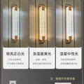 Luxury crystal wall sconce - living room accent, hallway, stairway led minimalist bedroom bedside lamp - gold finish