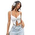 european and american cross-border women's fashion hot seller: sexy, spicy girl design, slimming, slit, bodycon camisole top