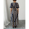 listing: new  women's elegant printed v-neck dress