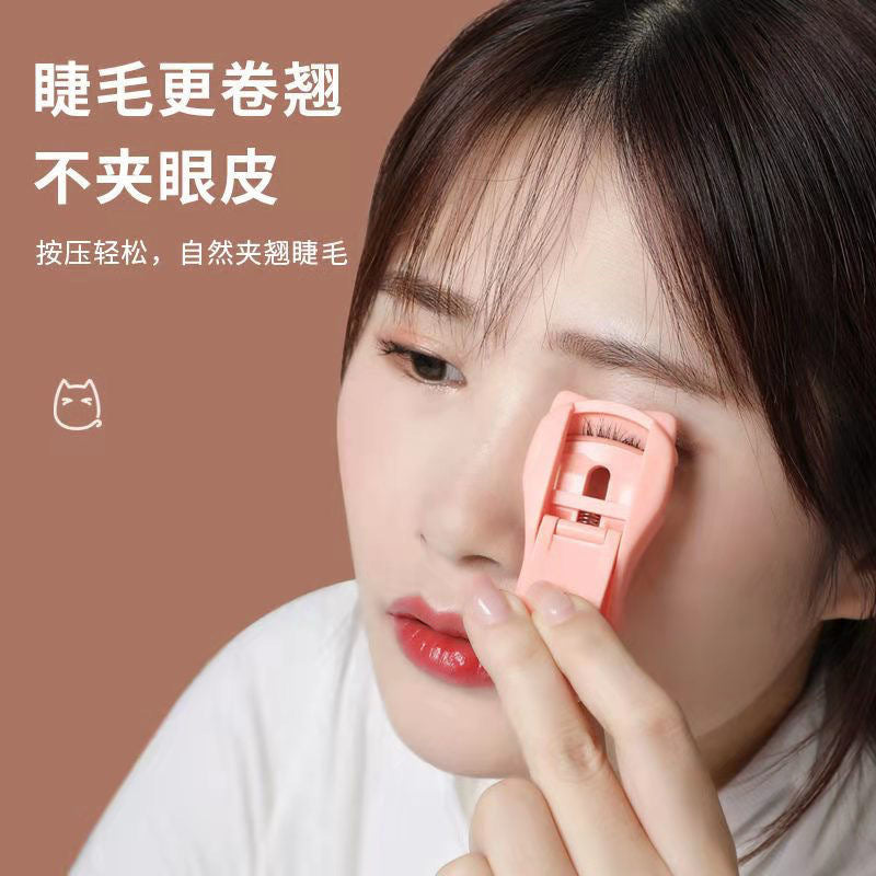 Snow belle new arrival cat claw eyelash curler wholesale curling clip easy to use with silicone strip beauty wide angle eyelashes
