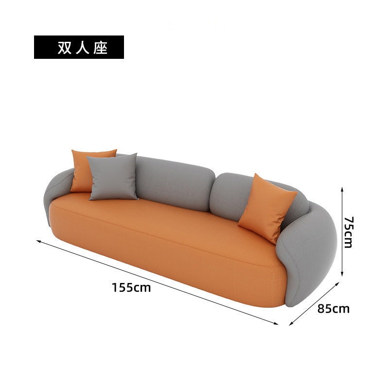 Nordic tech fabric mini sofa set - ideal for living rooms, yoga studios, beauty salons, clothing stores, reception areas, and waiting lounges