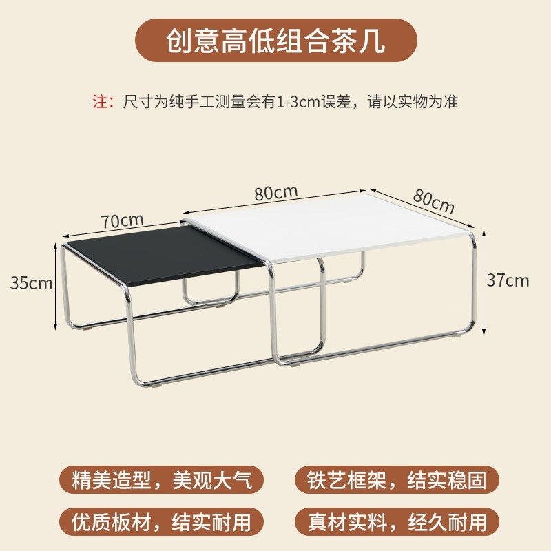 Langyujia for homewrought iron coffee table side table living room sofa creative coffee table bracket combination paint combination cream style