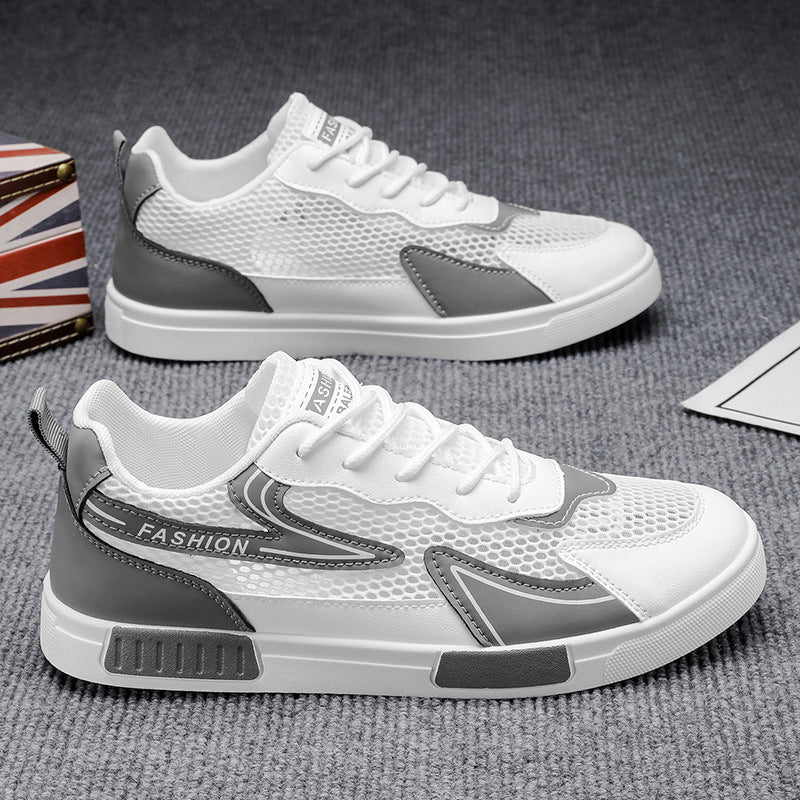 Men's winter new breathable lightweight mesh skate shoes - youthful mesh hollow-out athletic casual trendy sneakers