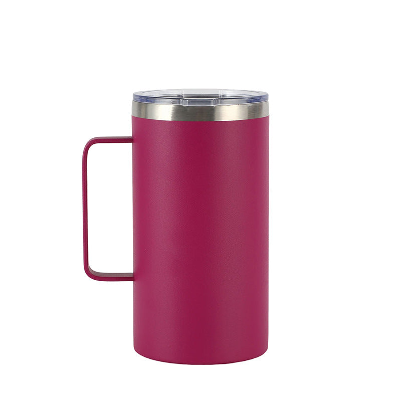export insulated tumbler, 12/14oz double-walled stainless steel coffee mug with handle, business gift office mug