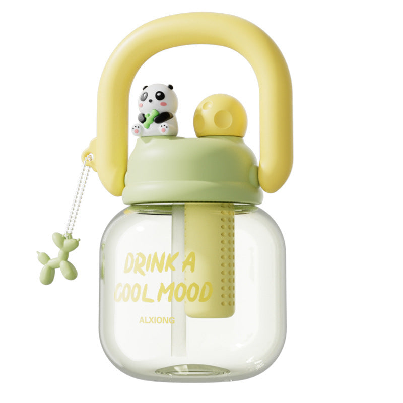 New arrival, good-looking summer large-capacity ton cup, double drinking cup, girls' carrying kettle, cross-border straw cup, space cup
