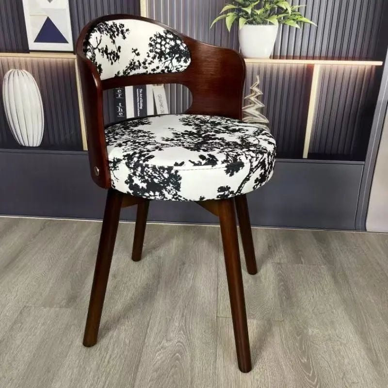 Solid wood chair accessible luxuryrotate dining chair for home backrest makeup dressing table kids stool table and chair retro new chinoiserie