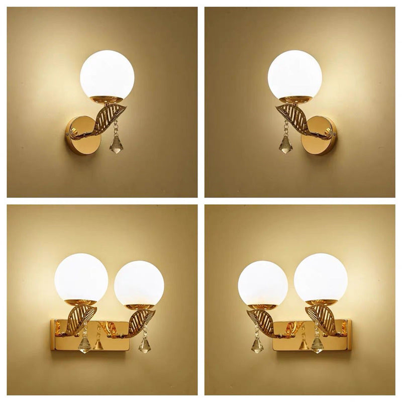 Artistic bedside wall lamp staircase balcony led wall sconce bedroom bedside light double head living room aisle room wall light