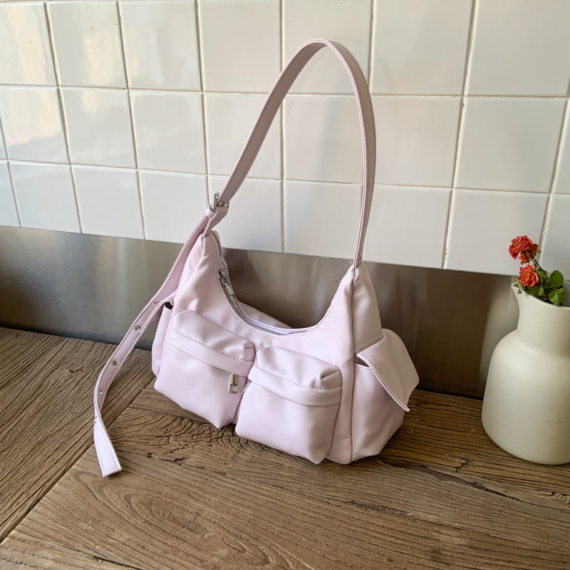 Cross-border 2025 new sweet and cool Spice Girls locomotive bag retro fashion textured shoulder bag commuting large capacity tote bag