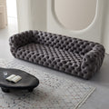Italian minimalist living room baxter fabric button sofa villa large flat hotel frosted technical cloth sofa custom
