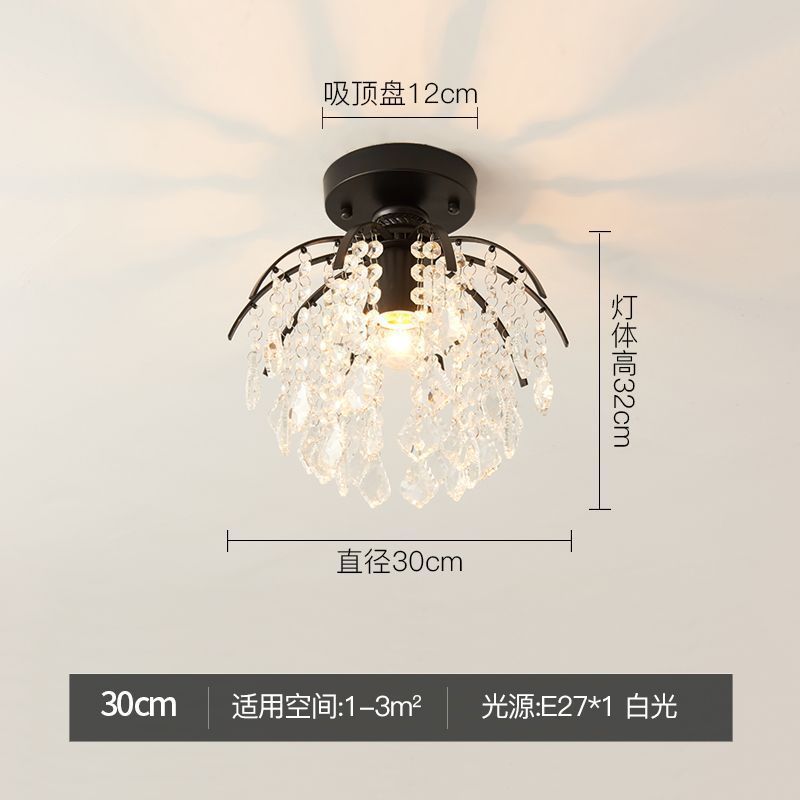 Modern minimalist creative hallway entryway ceiling light, light luxury crystal italian style popular corridor balcony walk-in closet lighting fixture