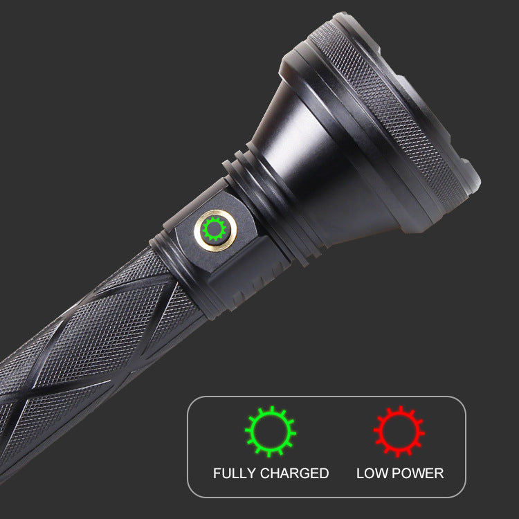 Cross-border new XHT40 strong light fixed focus long-range shooting Tpye-cusb charging memory function power display flashlight