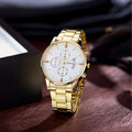 watch fake three-eye men's steel band watch business casual calendar quartz watch men's spot other