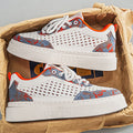 Men's summer breathable woven mesh versatile athletic casual trendy shoes - men's anti-slip thick-soled height-increasing white sneakers