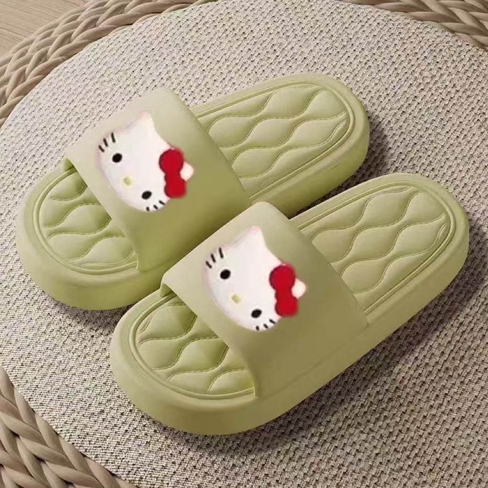 Thick sole slippers women's summer bathroom non-slipplaidcouple shoes home thick sole seaside sandals slippers couple sandals wholesale