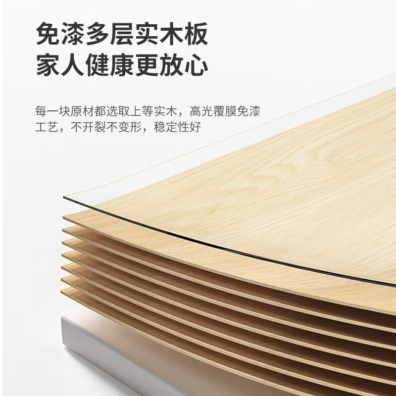 Smart bathroom mirror cabinet Wall-mounted with lamp defogging dressing Multi-layer solid wood storage cabinet Bathroom mirror cabinet