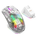 Dazzling silver fox xyh20pro wireless bluetooth tri-mode transparent gaming mouse with charging dock and screen – cross-border rechargeable