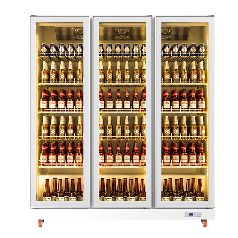 Huaer beer cabinet supermarket beverage display cabinet refrigerator popular freezer commercial fresh-keeping refrigerator air-cooled freezer