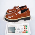 Export thick heel thick sole small leather shoes new arrivalspring & fall loafers plus sizecasual patent leather british style women's shoes