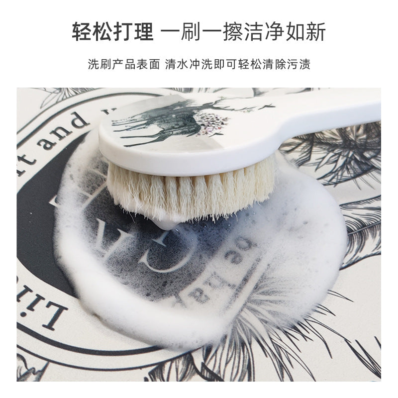 Strong water absorption and quick-drying floor mat at the entrance of the shower room, bathroom diatom mud curved carpet, bathroom non-slip fan-shaped foot mat