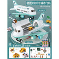Extra large city aircraft 4 alloy cars + road signs [battery version]