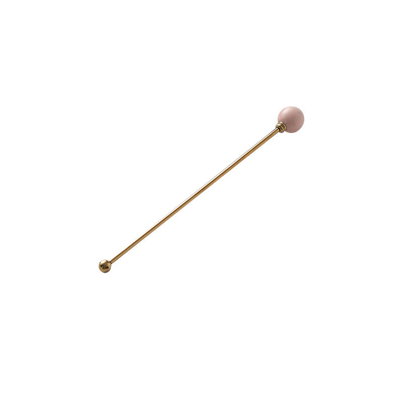 304 stainless steel tea & coffee stirring rods - multi-colored dessert picks - high-value ceramic handle milk frothing sticks - wholesale