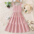 children's spring/summer new arrivals: european and american style fashionable casual camisole dress with open back, bow detail, cinched waist, and flared skirt