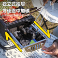 Outdoor charcoal grill - smokeless, foldable bbq grill, heavy-duty portable picnic charcoal grill, home carbon barbecue grill