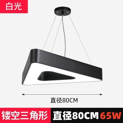 Triangle chandelier LED modeling light creative office gym light Internet cafe shopping mall supermarket industrial wind lamp