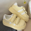 Shell toe thick sole sneakers women's velcro white shoes casual shoes women's shoes 2026new arrivalspring height increasing german training shoes