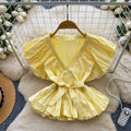 new french style bow tie v-neck ruched short sleeve blouse - korean style, chic, and youthful top for work and casual wear
