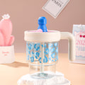 Summer new arrival: high-style straw cup, large capacity ice tumbler, portable cute plastic water bottle for kids, students (unisex)