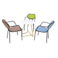 Dining chairs - iron art armrests, comfortable for extended sitting, light luxury, high-end feel, backrest, casual chairs