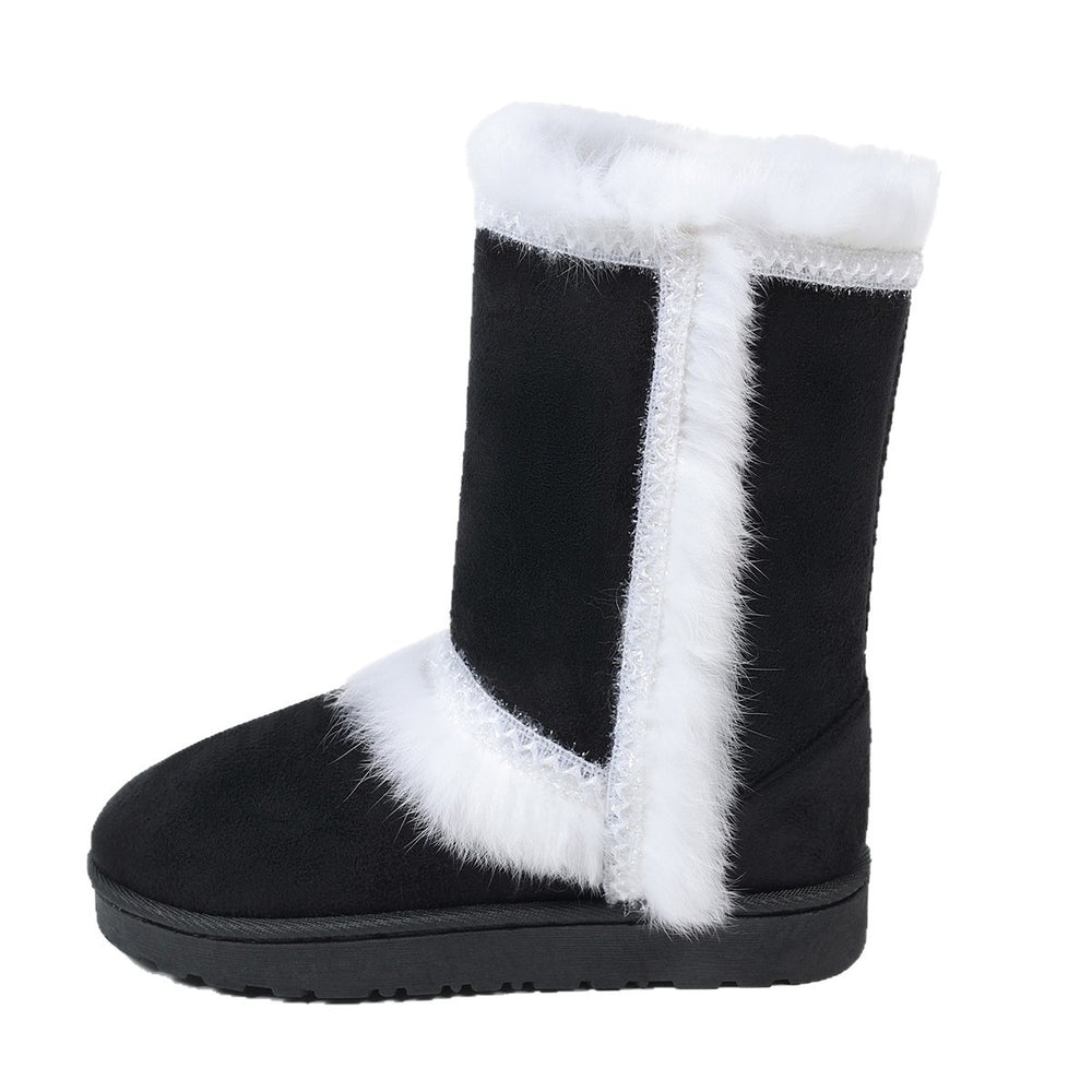 Exportthick sole snow boots fur all-in-onewinter style fleece-linedthickenedpetitesheattechnortheast cotton shoes knee high boots