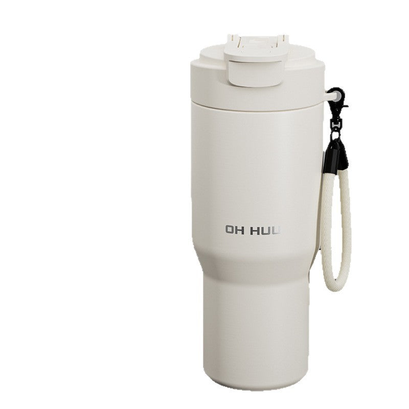 316 big mac thermos cup large capacity water cup cold ice cup stainless steel liner double drinking straw cup personalized