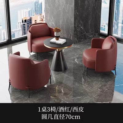 Business negotiation single sofa hotel lobby rest area sofa office light luxury reception sofa booth