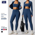 new women's compression activewear set - cloud-like breathable stretch fitness outfit for outdoor running and yoga