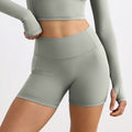 quick-drying nude yoga shorts, butt-lifting fitness three-quarter pants, tight high waist running sports shorts for women outwear