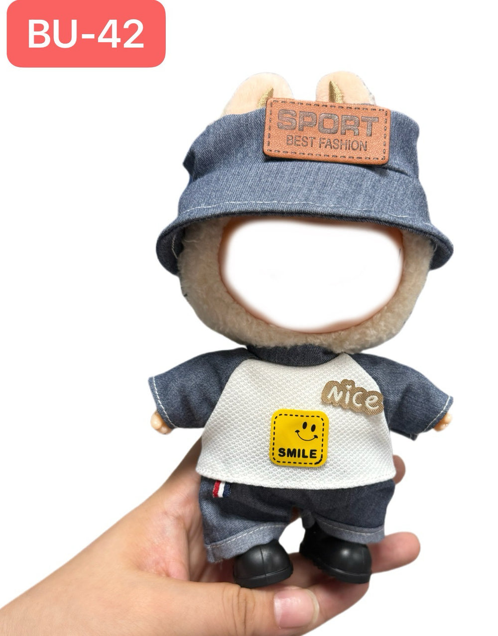 Labubu doll clothes labubu 17cm doll cute dress up one, two, three instead of suitstuffed toys