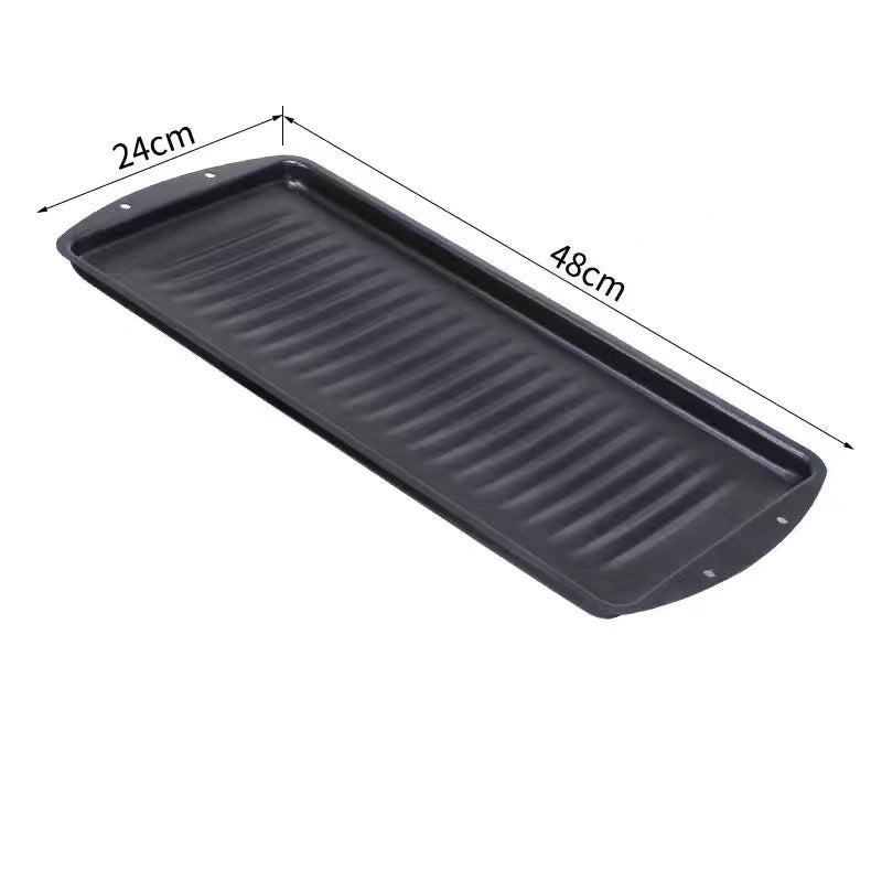 Household outdoor rectangular thickened frying pan non-stick baking pan barbecue plate in stock wholesale barbecue tools supplies accessories