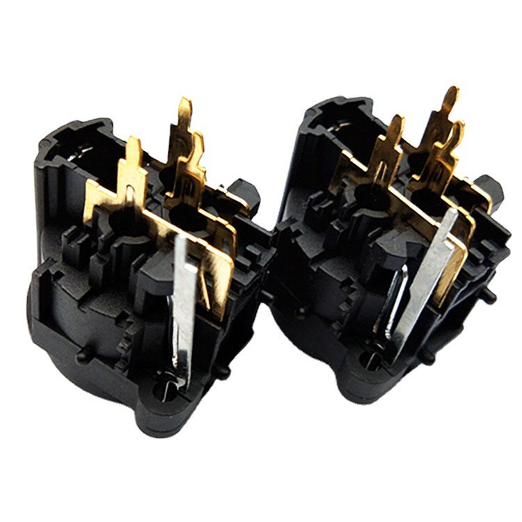 Gold-plated 3-core Canon socket 3-core Canon male and female XLR stage lighting mixer microphone Caron seat, straight foot