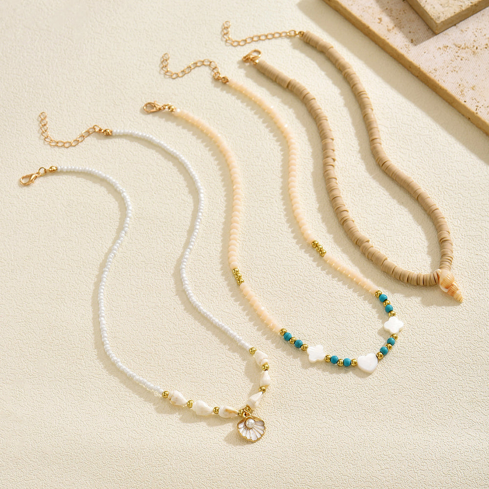Wholesale heart-shaped pearl necklace cross-border vintage multi-layer pendant fashion key cherry european and american clavicle chain women's necklace