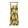 export 2026 summer new arrival: printed pleated a-line midi skirt with elastic waist and flared ruffle hem