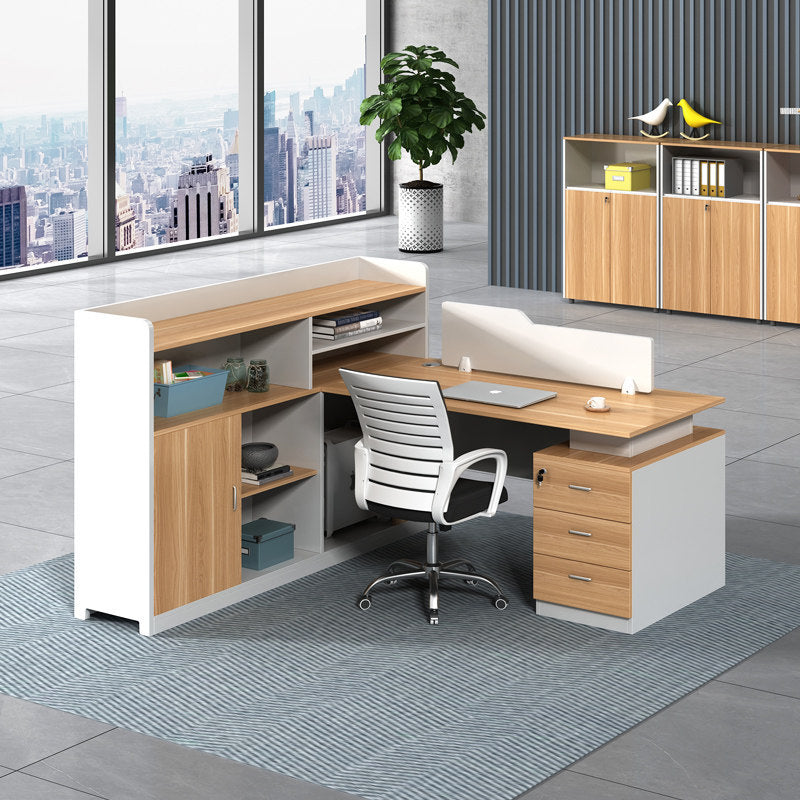Saint li office desk and chair set - minimalist modern office partition desk for employees and finance staff