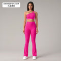 fashion tight butt lifting fitness yoga pants zipper long sleevesjacket push-up sports bra yoga suit