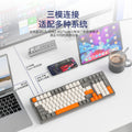 K8 mechanical keyboard - wired, wireless, bluetooth tri-mode - hot-swappable - mixed lighting - colorful keycaps - gaming, pc, office