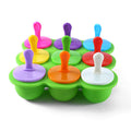 Ice cube mold ice making mold round ice grids silicone nine-hole popsicle mold ice ball mold ice making box silicone ice grids